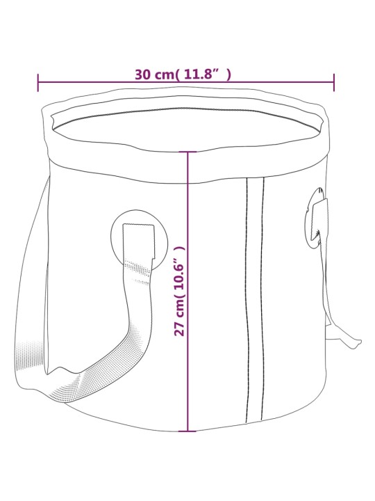 Saliekami spaiņi, 2 gab., melni, 20 l, pvc