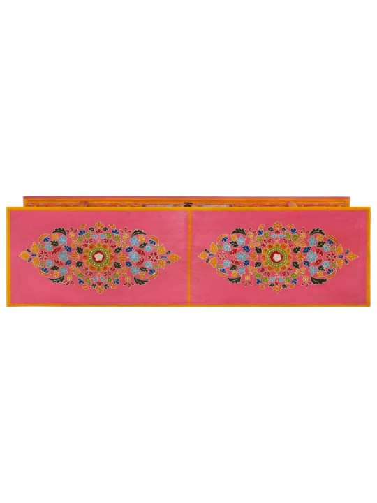 Tv skapītis, 110x30x40 cm, mango masīvkoks, rozā