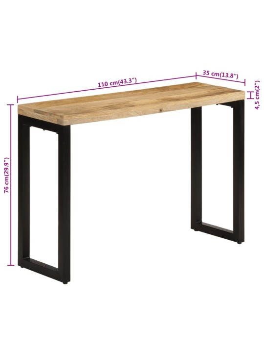 Konsoles galdiņš, 110x35x76 cm, mango masīvkoks