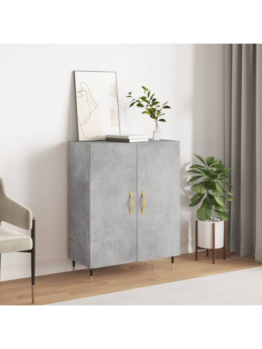 Kumode, betona pelēka, 69,5x34x90 cm, inženierijas koks