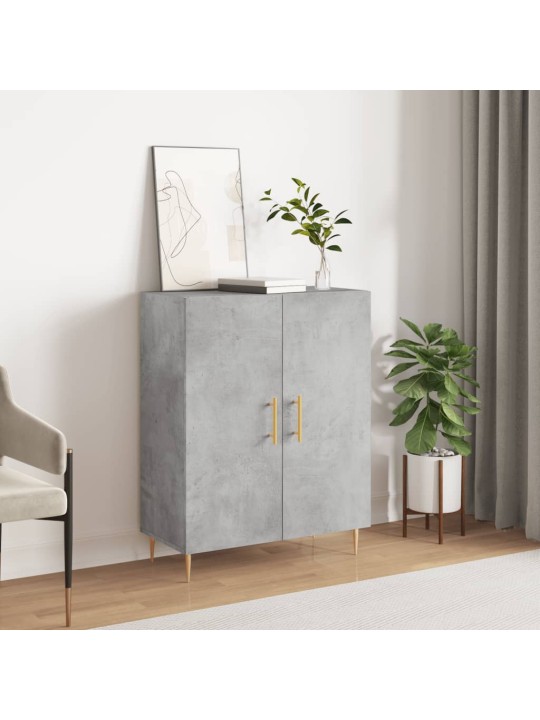 Kumode, betona pelēka, 69,5x34x90 cm, inženierijas koks