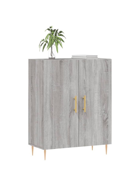 Kumode, pelēka ozolkoka, 69,5x34x90 cm, inženierijas koks