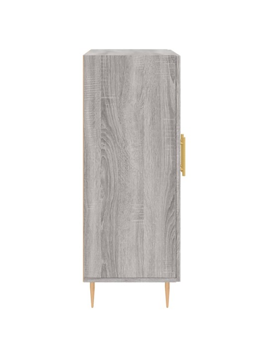 Kumode, pelēka ozolkoka, 69,5x34x90 cm, inženierijas koks