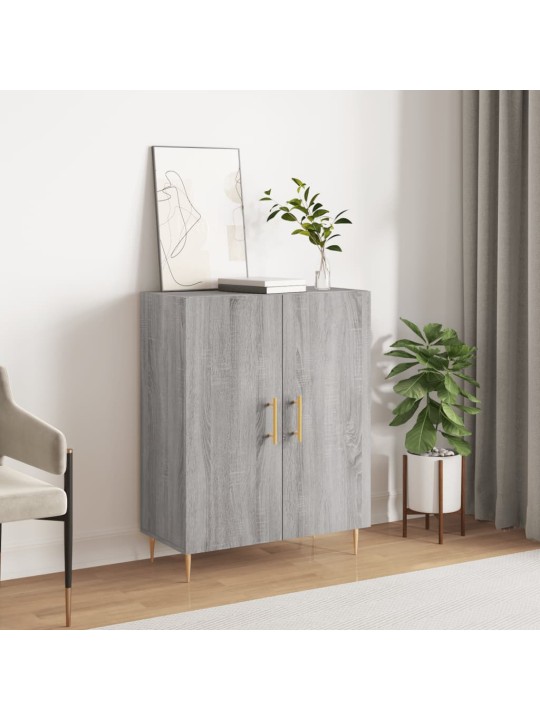 Kumode, pelēka ozolkoka, 69,5x34x90 cm, inženierijas koks