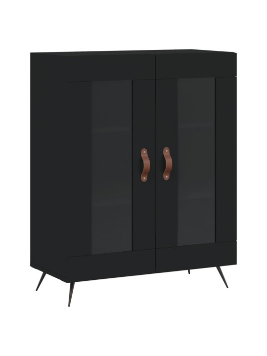 Kumode, melna, 69,5x34x90 cm, inženierijas koks