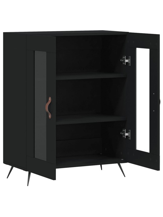 Kumode, melna, 69,5x34x90 cm, inženierijas koks