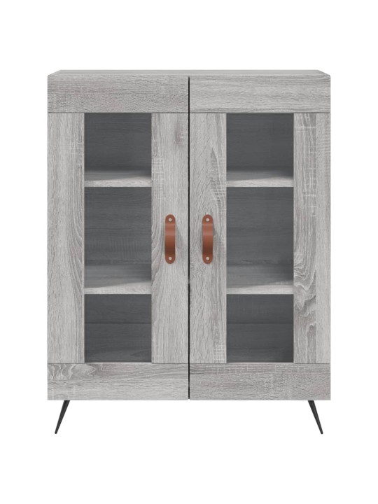 Kumode, pelēka ozolkoka, 69,5x34x90 cm, inženierijas koks