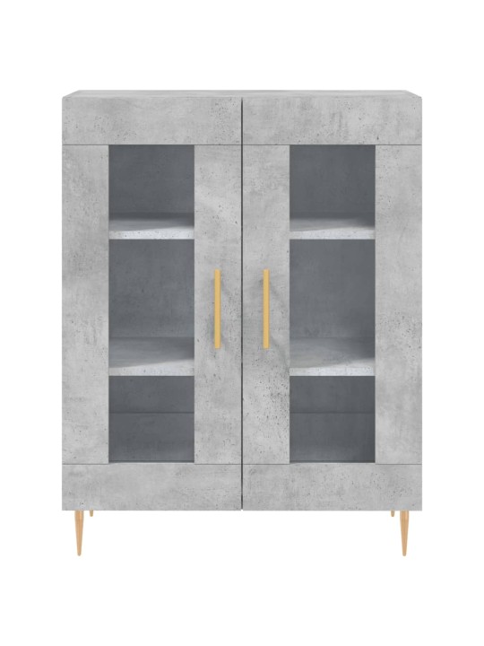 Kumode, betona pelēka, 69,5x34x90 cm, inženierijas koks