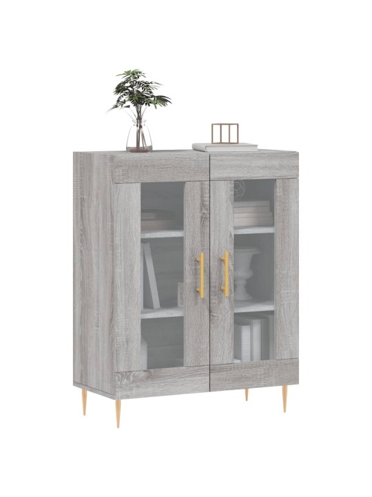Kumode, pelēka ozolkoka, 69,5x34x90 cm, inženierijas koks