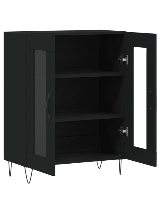 Kumode, melna, 69,5x34x90 cm, inženierijas koks