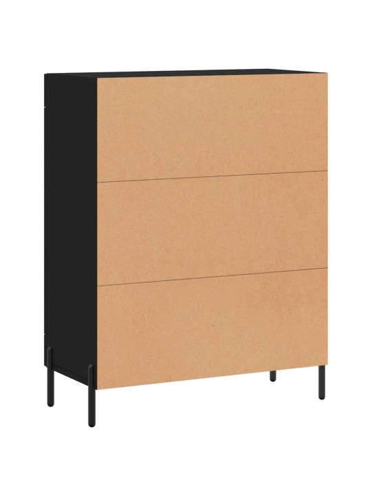 Kumode, melna, 69,5x34x90 cm, inženierijas koks
