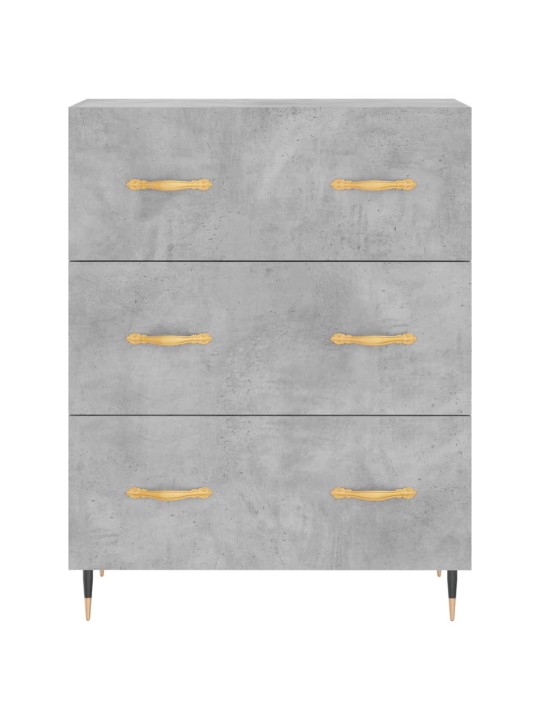 Kumode, betona pelēka, 69,5x34x90 cm, inženierijas koks