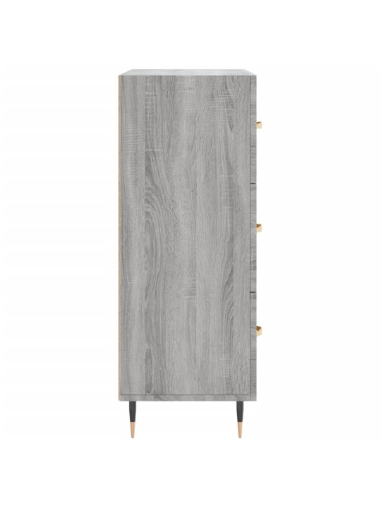 Kumode, pelēka ozolkoka, 69,5x34x90 cm, inženierijas koks
