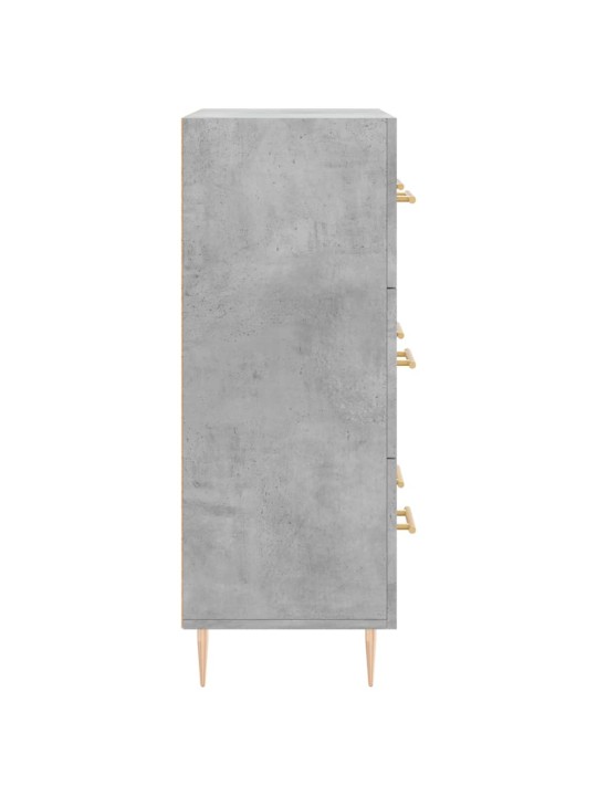 Kumode, betona pelēka, 69,5x34x90 cm, inženierijas koks