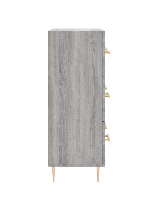 Kumode, pelēka ozolkoka, 69,5x34x90 cm, inženierijas koks