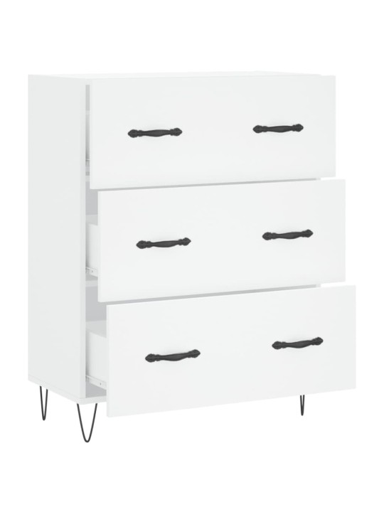 Kumode, balta, 69,5x34x90 cm, inženierijas koks
