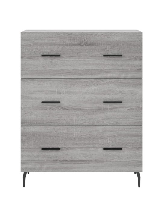 Kumode, pelēka ozolkoka, 69,5x34x90 cm, inženierijas koks