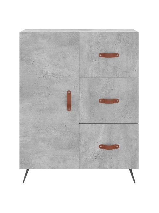 Kumode, betona pelēka, 69,5x34x90 cm, inženierijas koks