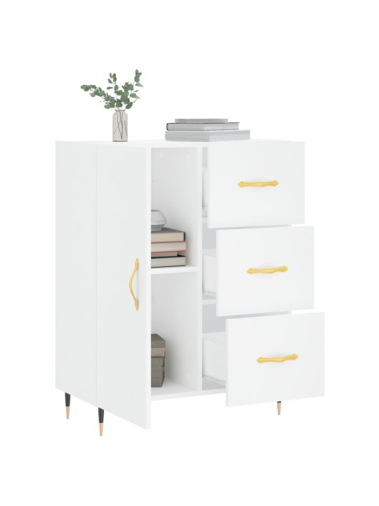 Kumode, balta, 69,5x34x90 cm, inženierijas koks
