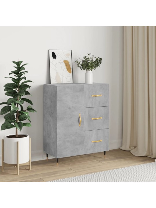 Kumode, betona pelēka, 69,5x34x90 cm, inženierijas koks