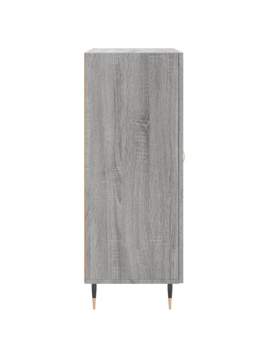 Kumode, pelēka ozolkoka, 69,5x34x90 cm, inženierijas koks