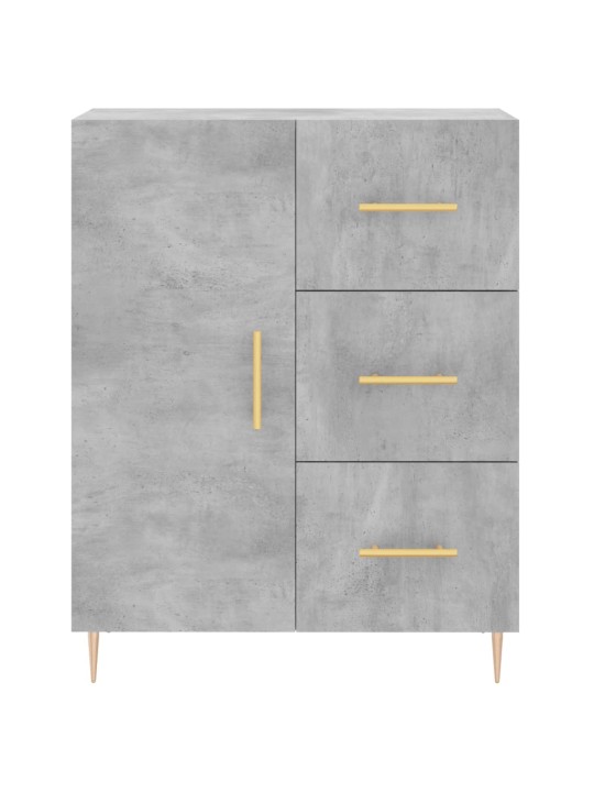 Kumode, betona pelēka, 69,5x34x90 cm, inženierijas koks
