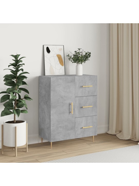 Kumode, betona pelēka, 69,5x34x90 cm, inženierijas koks