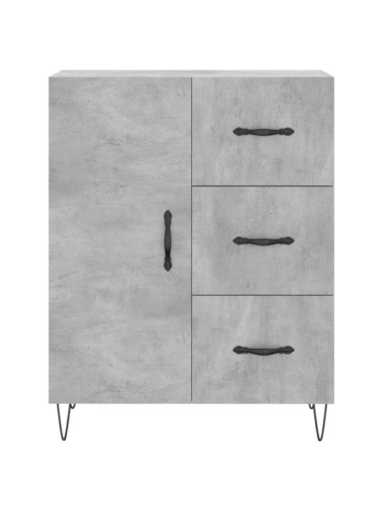 Kumode, betona pelēka, 69,5x34x90 cm, inženierijas koks