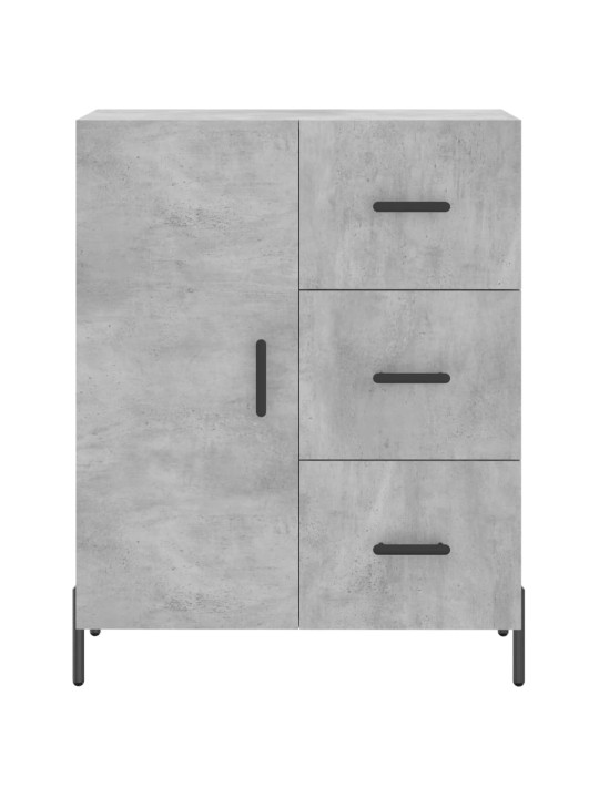Kumode, betona pelēka, 69,5x34x90 cm, inženierijas koks