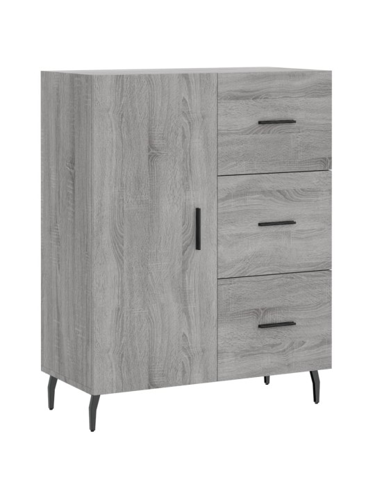 Kumode, pelēka ozolkoka, 69,5x34x90 cm, inženierijas koks
