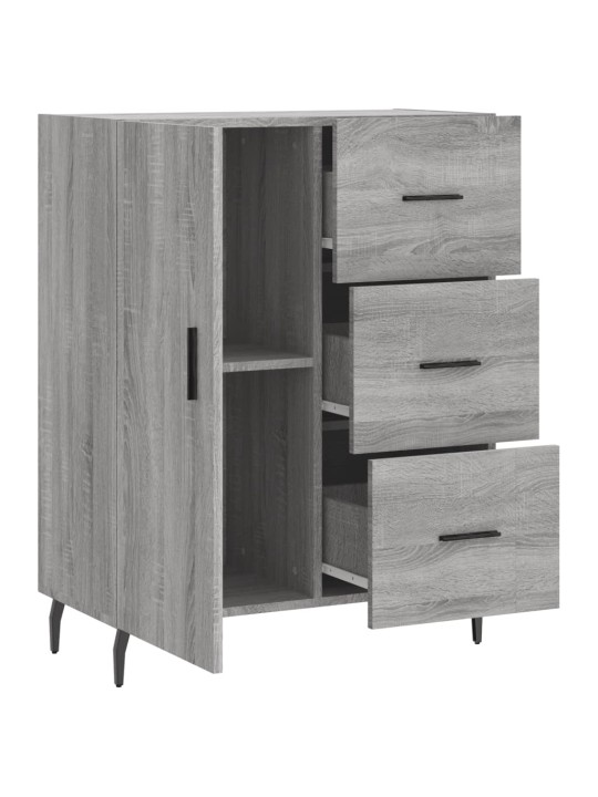 Kumode, pelēka ozolkoka, 69,5x34x90 cm, inženierijas koks