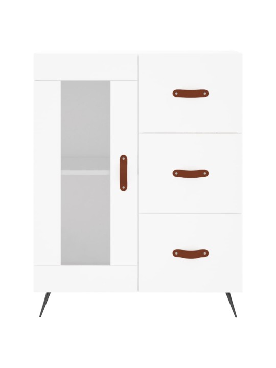 Kumode, balta, 69,5x34x90 cm, inženierijas koks
