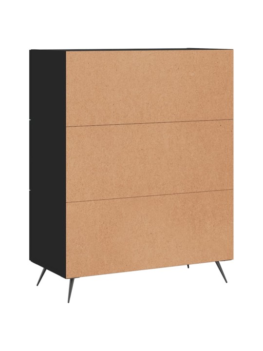 Kumode, melna, 69,5x34x90 cm, inženierijas koks