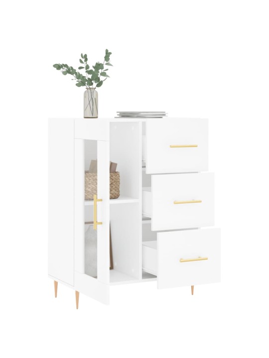 Kumode, balta, 69,5x34x90 cm, inženierijas koks