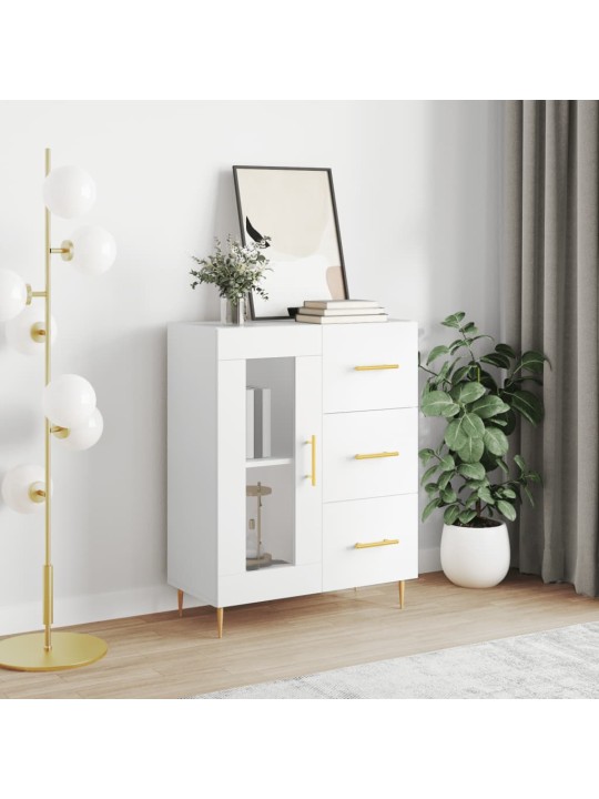 Kumode, balta, 69,5x34x90 cm, inženierijas koks