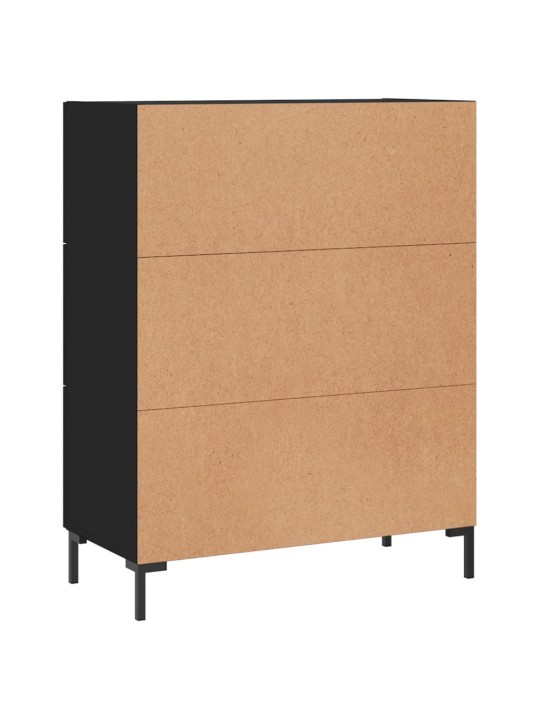Kumode, melna, 69,5x34x90 cm, inženierijas koks