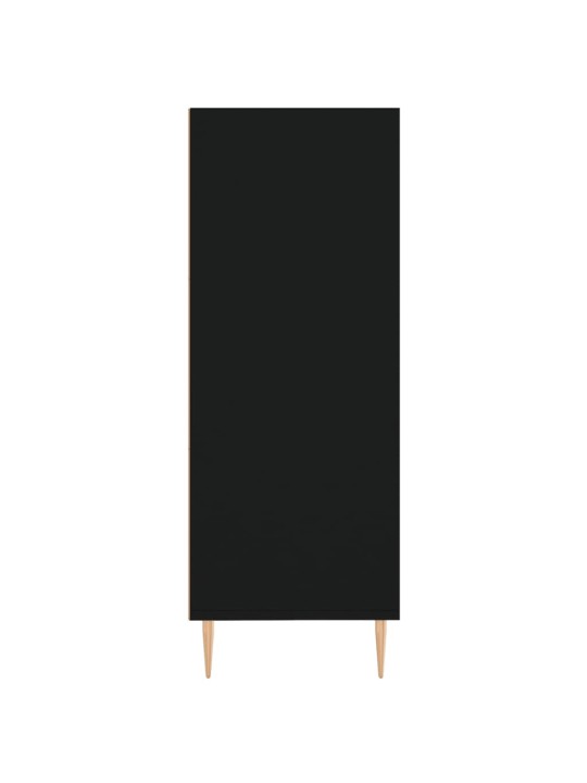 Grāmatu plaukts, melns, 69,5x32,5x90 cm, inženierijas koks