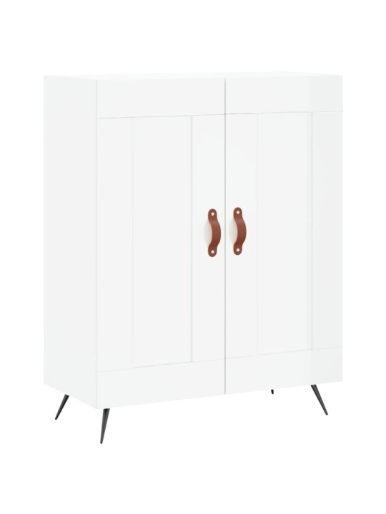 Kumode, spīdīgi balta, 69,5x34x90 cm, inženierijas koks