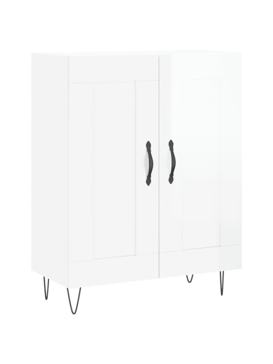 Kumode, spīdīgi balta, 69,5x34x90 cm, inženierijas koks