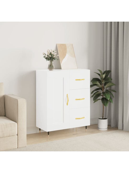 Kumode, balta, 69,5x34x90 cm, inženierijas koks