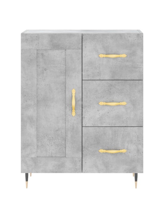 Kumode, betona pelēka, 69,5x34x90 cm, inženierijas koks