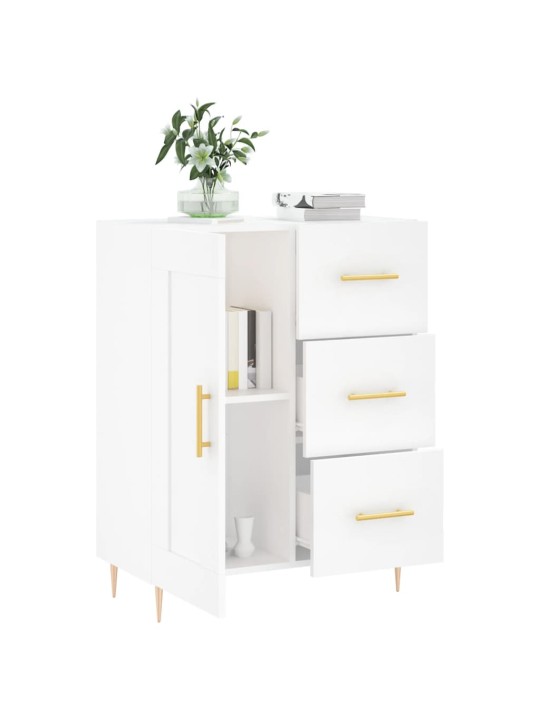 Kumode, balta, 69,5x34x90 cm, inženierijas koks