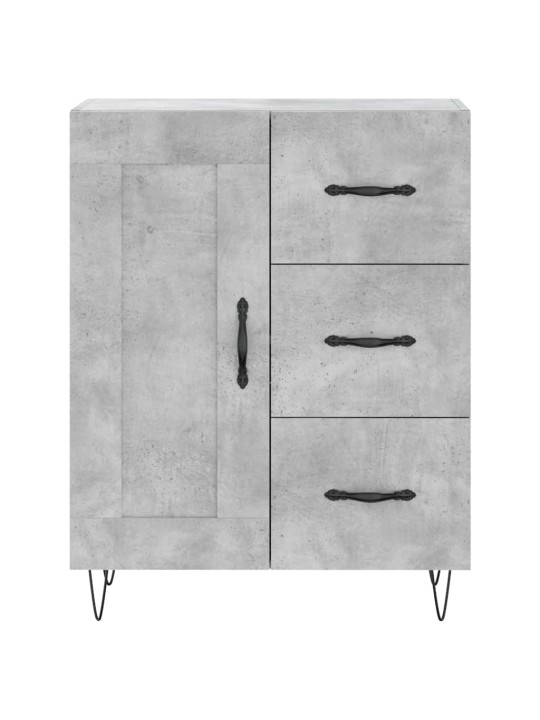 Kumode, betona pelēka, 69,5x34x90 cm, inženierijas koks