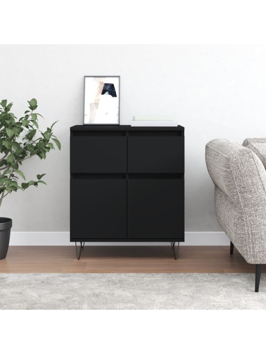 Kumode, melns, 60x35x70 cm, inženierijas koks
