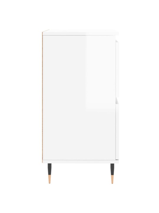 Kumode, spīdīgi balta, 60x35x70 cm, inženierijas koks