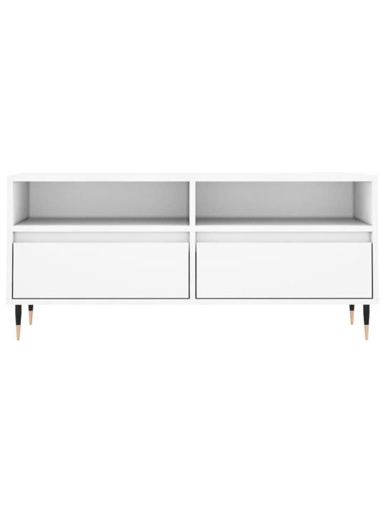 Tv skapītis, 100x34,5x44,5 cm, inženierijas koks, balts