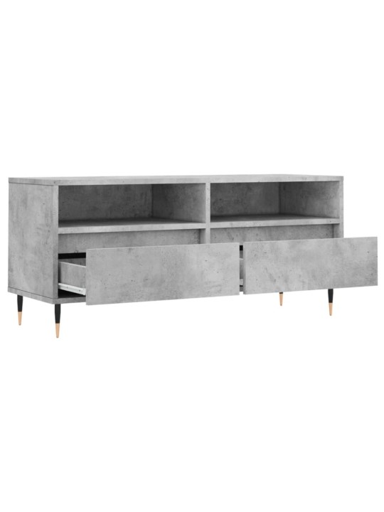 Tv skapītis, betona pelēks, 100x34,5x44,5 cm, inženierijas koks