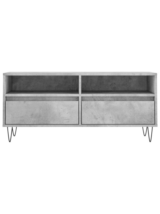 Tv skapītis, betona pelēks, 100x34,5x44,5 cm, inženierijas koks