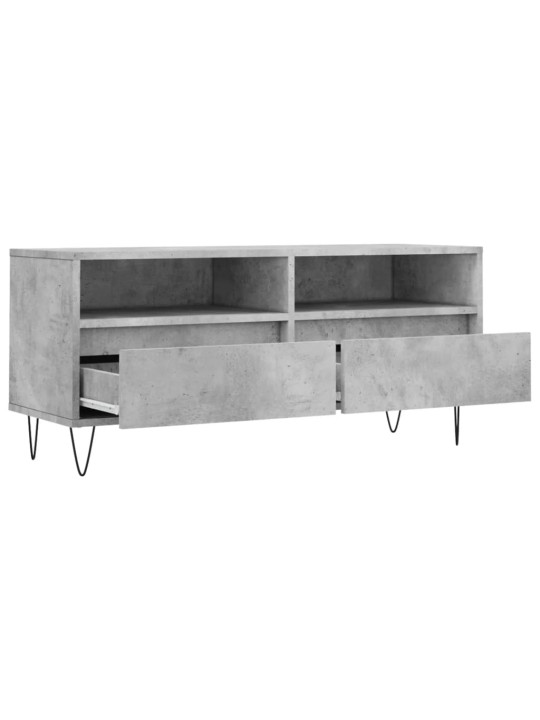 Tv skapītis, betona pelēks, 100x34,5x44,5 cm, inženierijas koks