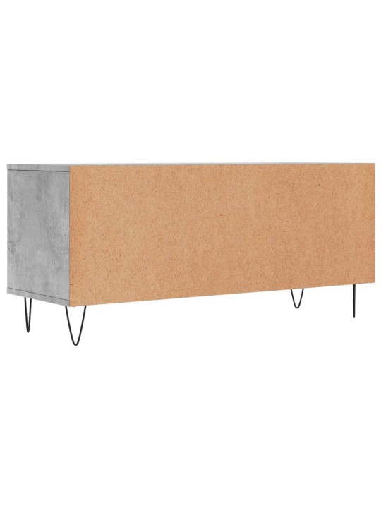 Tv skapītis, betona pelēks, 100x34,5x44,5 cm, inženierijas koks
